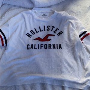 hollister white striped sweater